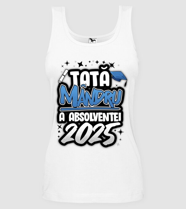 Tată MÂNDRU a absolventei model alb pe tricou