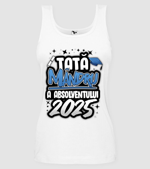 Tată MÂNDRU a absolventului model alb pe tricou
