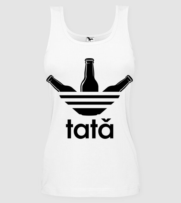 Tatadidas model alb pe tricou