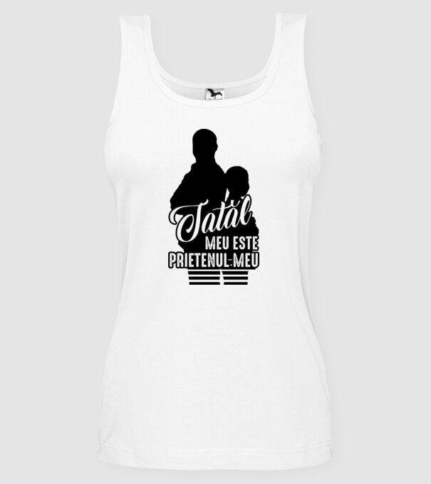 tatăl meu este prietenul meu model alb pe tricou