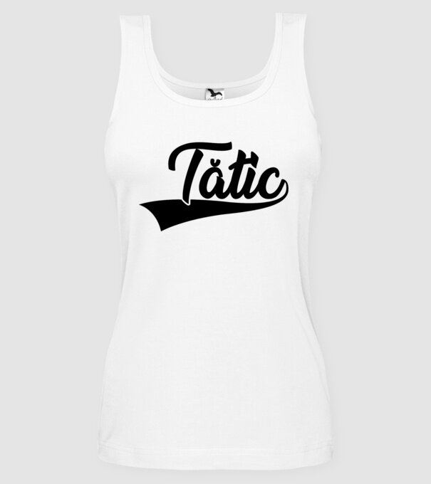 tătic model alb pe tricou