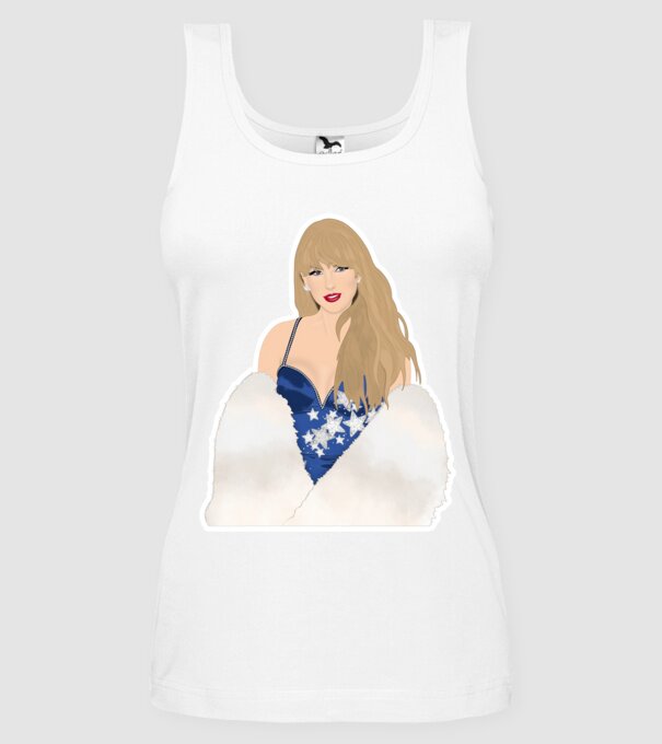 Taylor Swift blue model alb pe tricou
