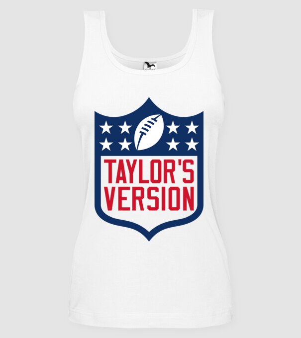 Taylor Swift football logo model alb pe tricou