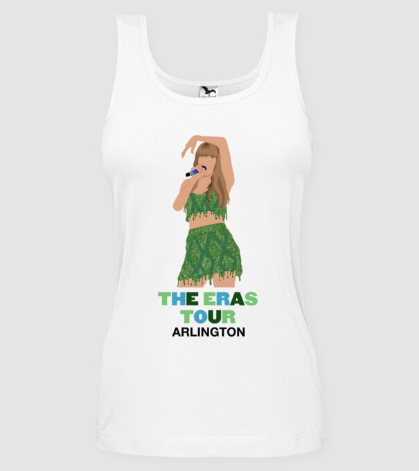 Taylor Swift The Eras Tour Arlington 2 model alb pe tricou