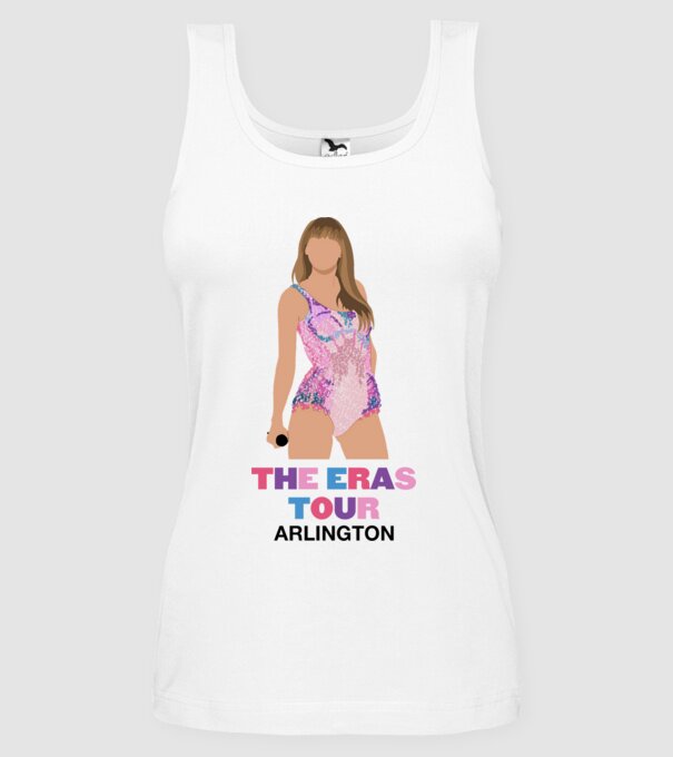 Taylor Swift The Eras Tour Arlington 4 model alb pe tricou