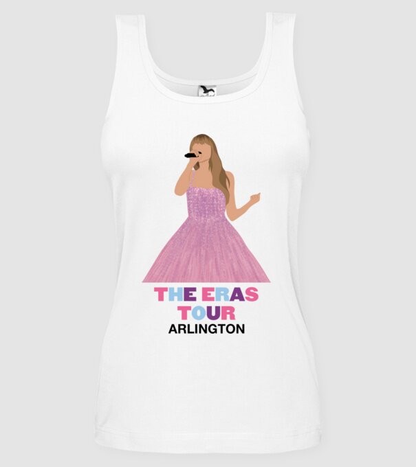 Taylor Swift The Eras Tour Arlington model alb pe tricou