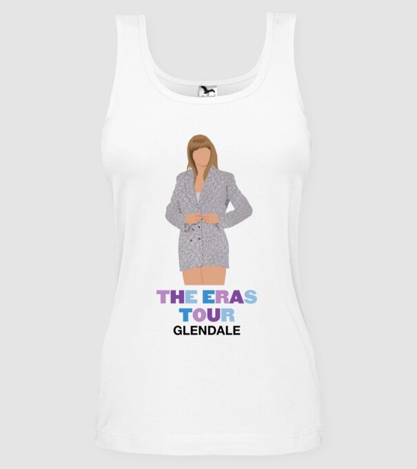 Taylor Swift The Eras Tour Glendale 2 model alb pe tricou