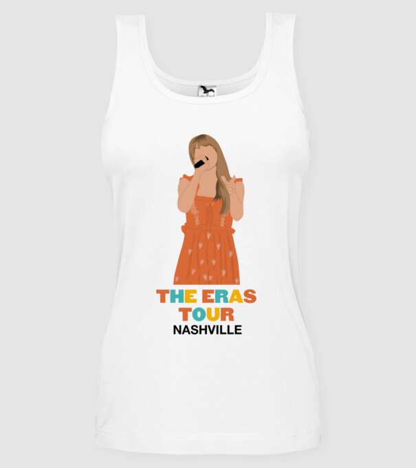 Taylor Swift The Eras Tour Nashville 3 model alb pe tricou