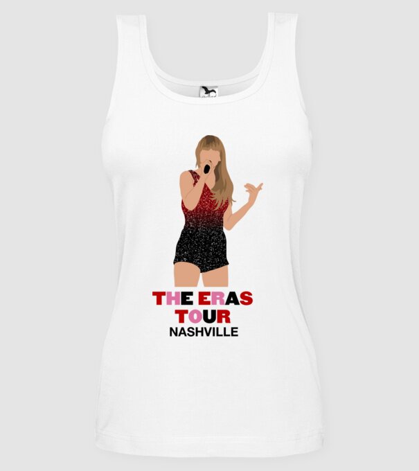 Taylor Swift The Eras Tour Nashville model alb pe tricou