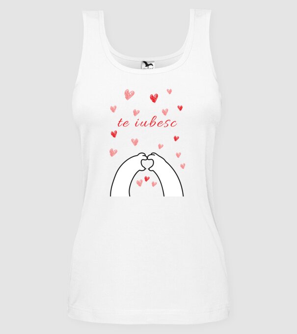 te iubesc model alb pe tricou
