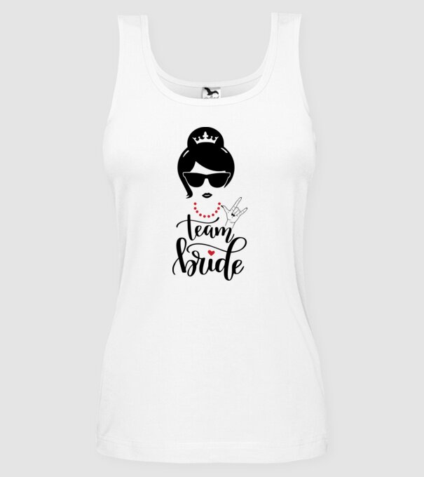 Team Cool Bride model alb pe tricou