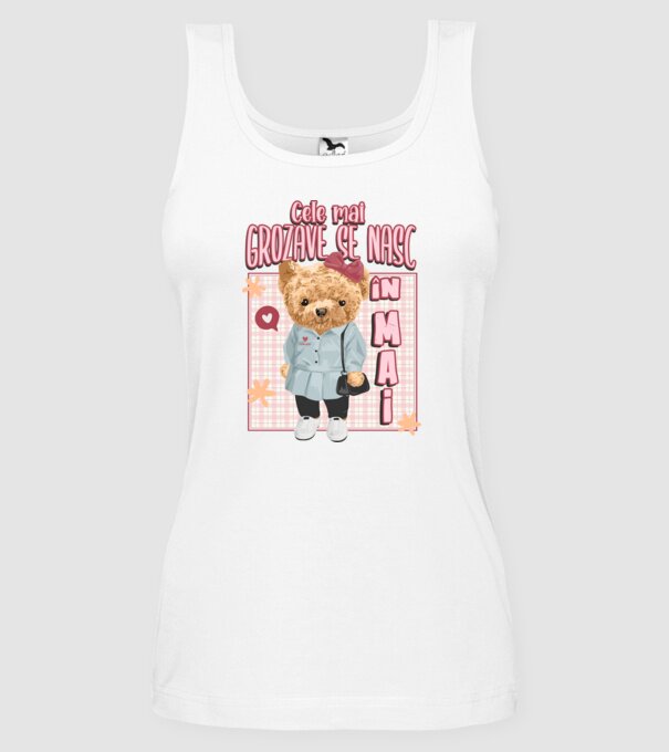 Teddy cele cool girl MAI model alb pe tricou