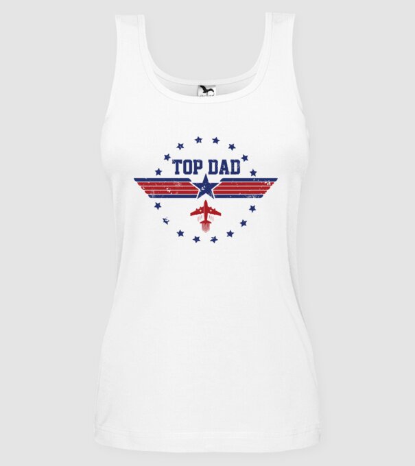 TopDad model alb pe tricou