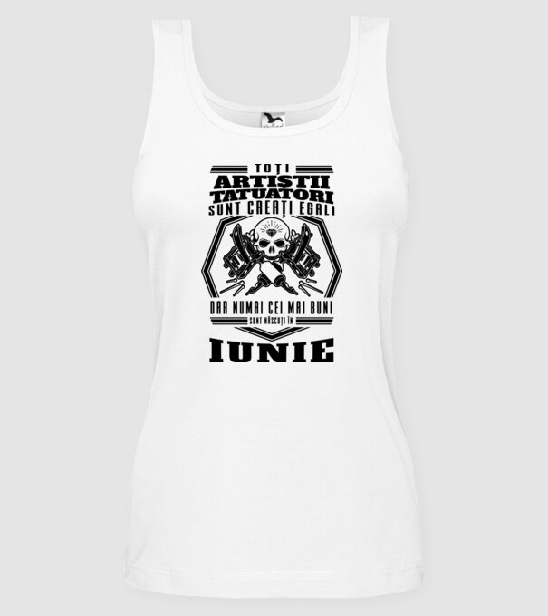 Toți artiștii tatuatori sunt creați egali iunie model alb pe tricou