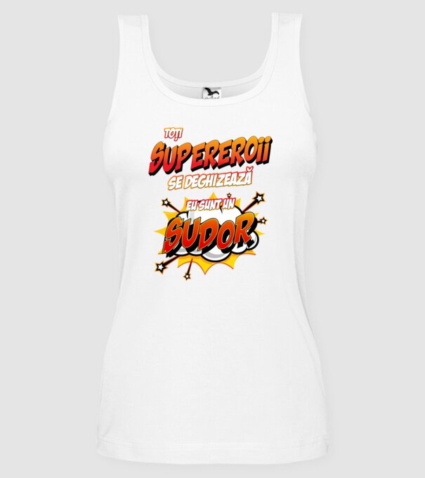 Toți supereroii se deghizează, eu sunt un sudor model alb pe tricou