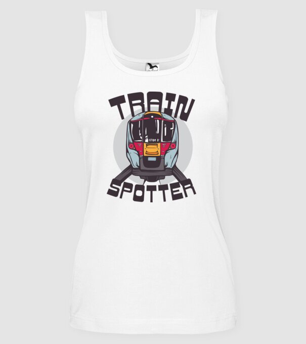 Trenuri model alb pe tricou