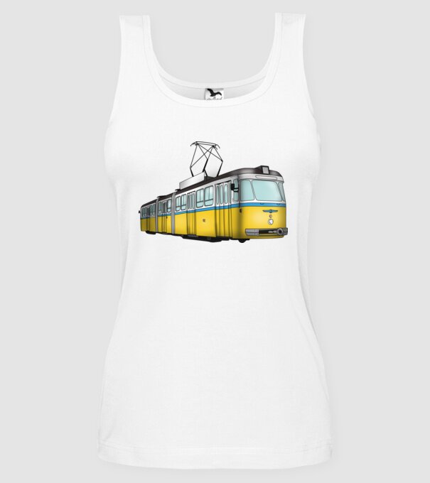 Trenuri model alb pe tricou