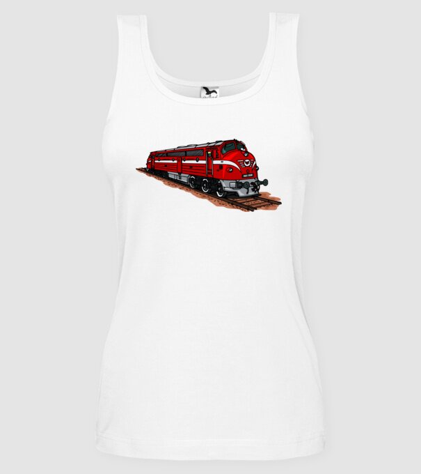 Trenuri model alb pe tricou