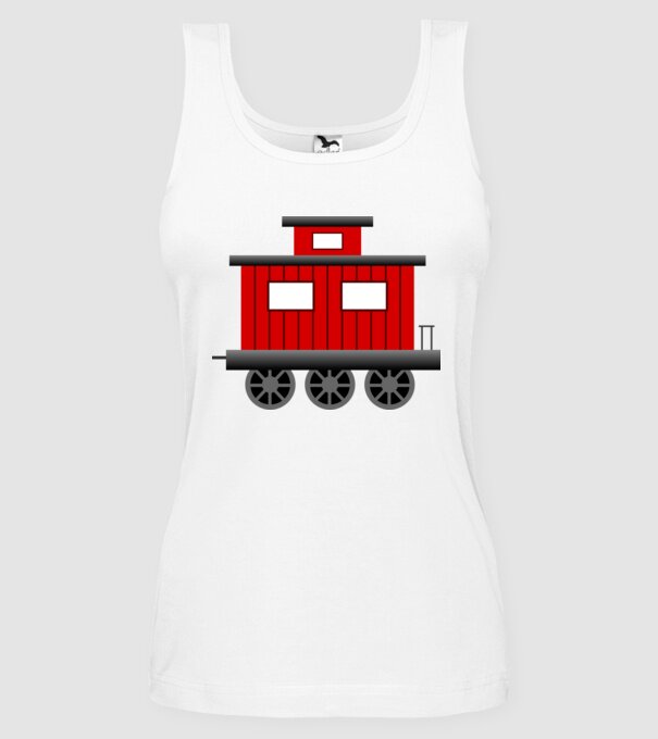 Trenuri model alb pe tricou