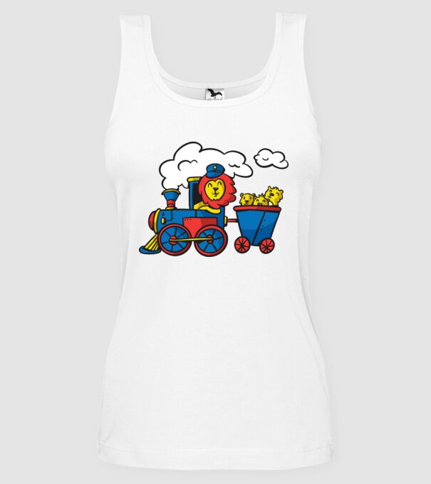 Trenuri model alb pe tricou