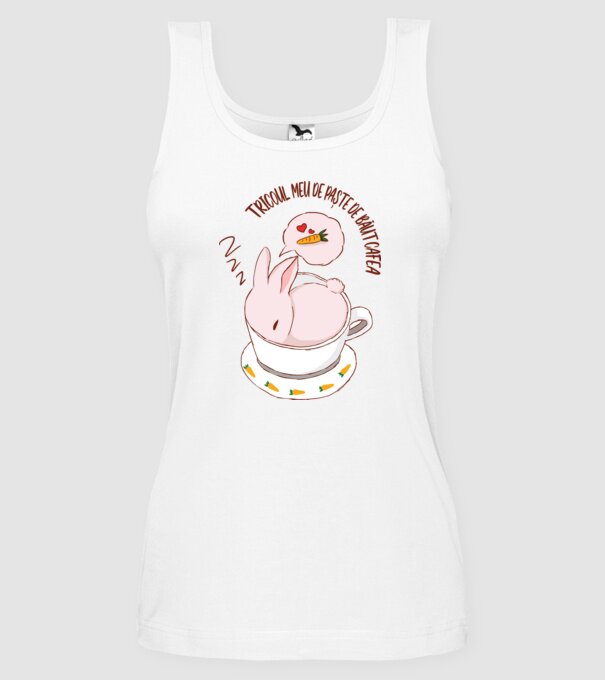 tricoul meu de Paște de băut cafea model alb pe tricou