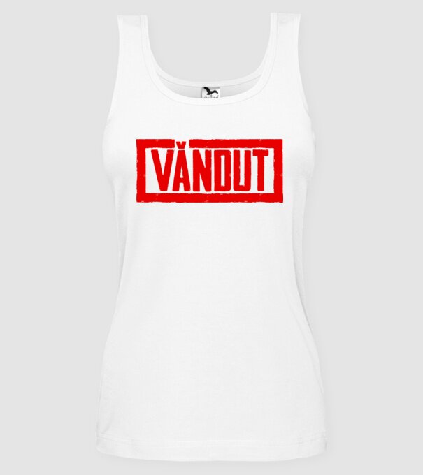 vândut model alb pe tricou