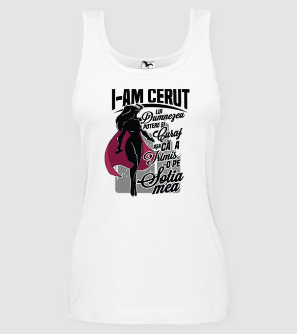 I-am cerut lui Dumnezeu putere și curaj - așa că a trimis-o pe soția mea model alb pe tricou