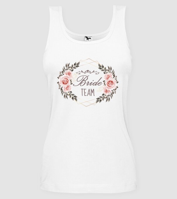 Vintage Bride team model alb pe tricou