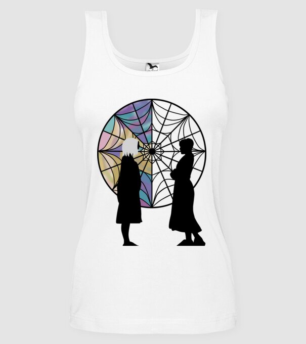 Wednesday Friendship model alb pe tricou