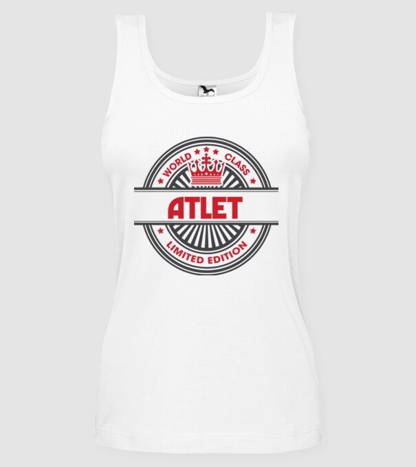 atlet model alb pe tricou