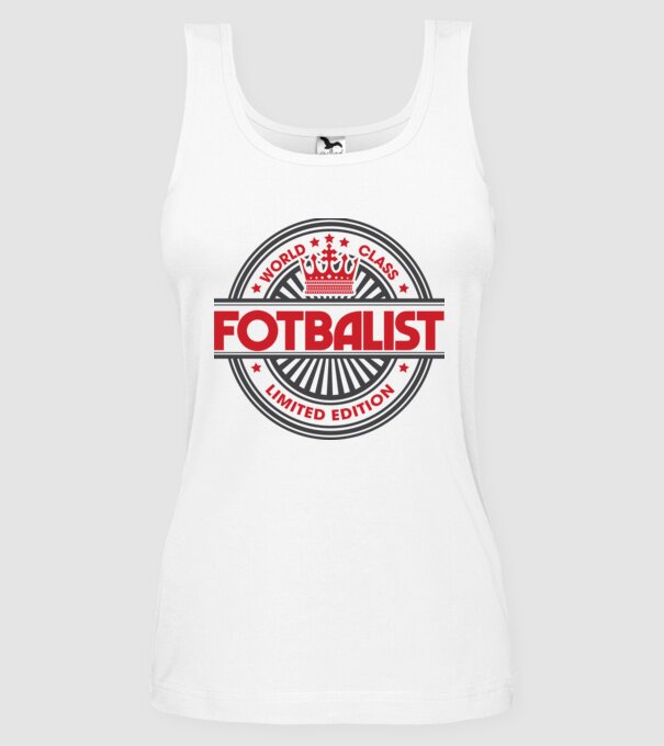 Fotbalist model alb pe tricou
