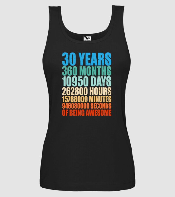 30 years of being awesome model negru pe tricou