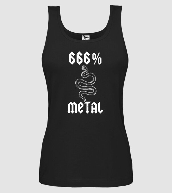 666 Metal model negru pe tricou