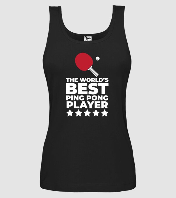 Cel mai bun jucător ping-pong engleză model negru pe tricou