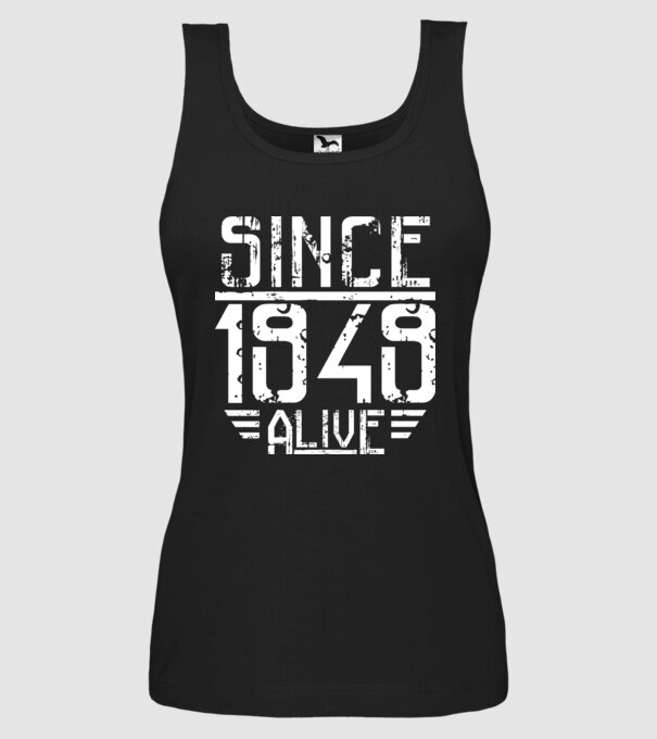 Alive since 1949 model negru pe tricou