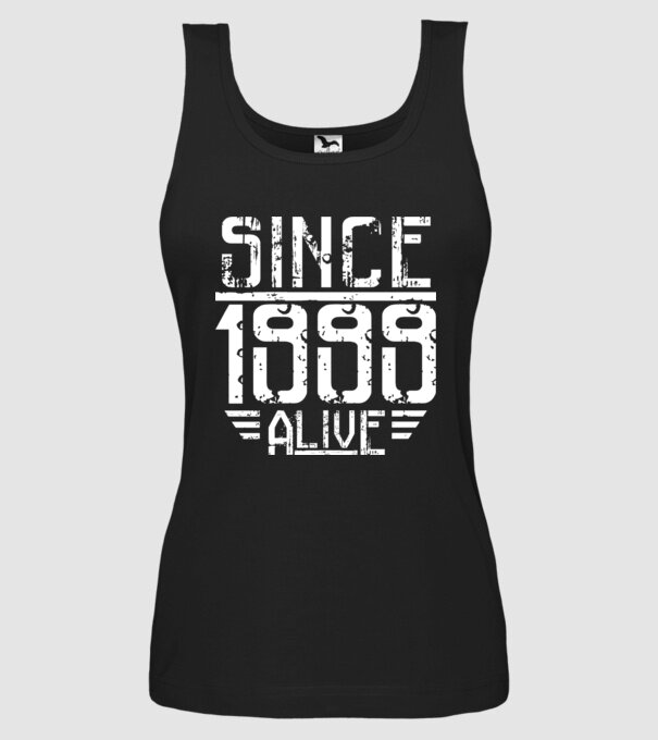 Alive since 1999 model negru pe tricou