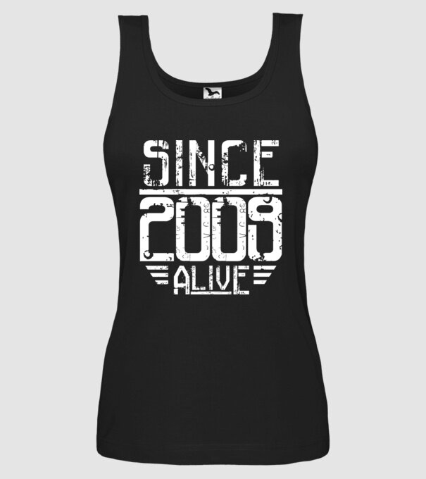 Alive since 2009 model negru pe tricou