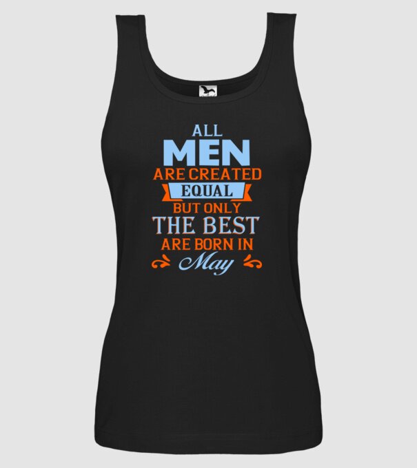 All men created equal but only the beat are born in may model negru pe tricou