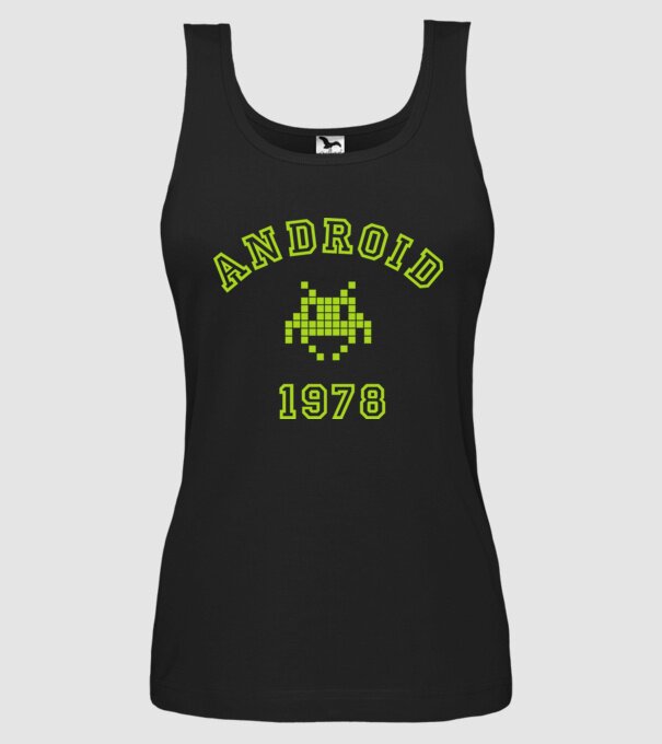 android model negru pe tricou