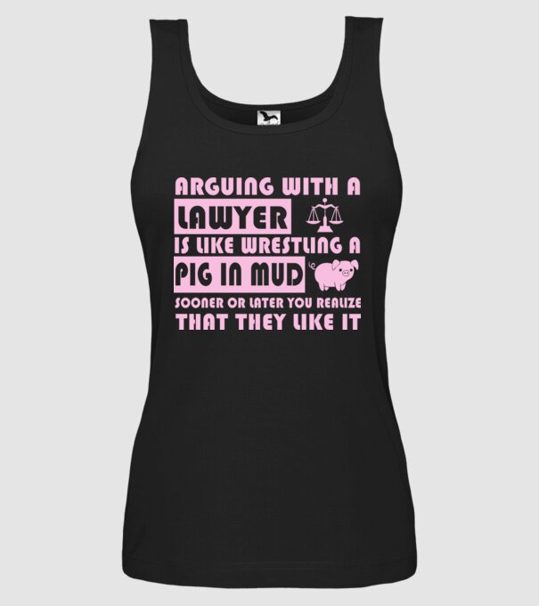 Arguing with a lawyer model negru pe tricou