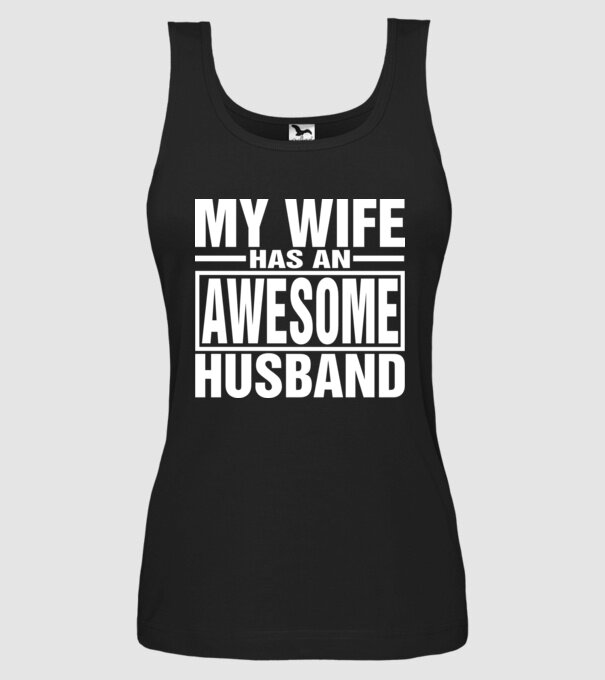 Awesome husband model negru pe tricou