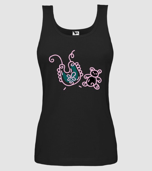 Bebe model negru pe tricou