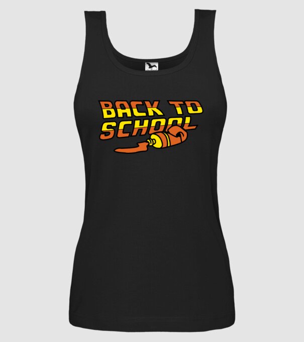 Back to school model negru pe tricou