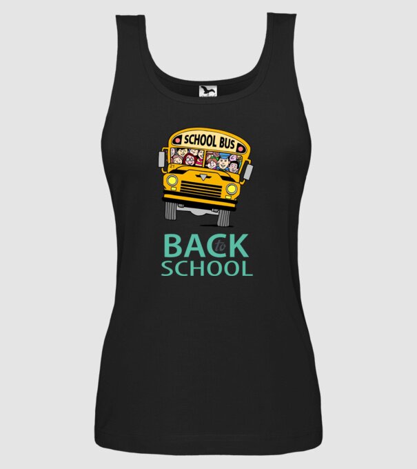 Back to school bus model negru pe tricou