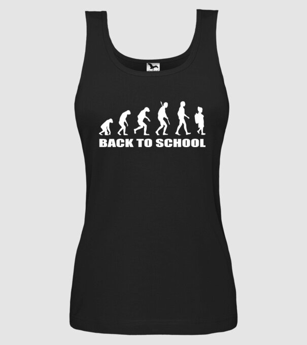 Back to school evolution model negru pe tricou