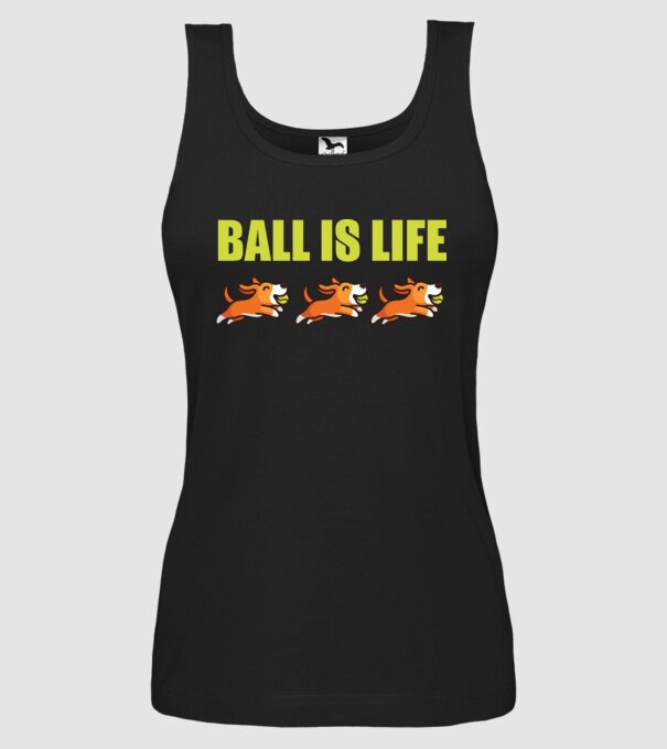 Ball is life model negru pe tricou