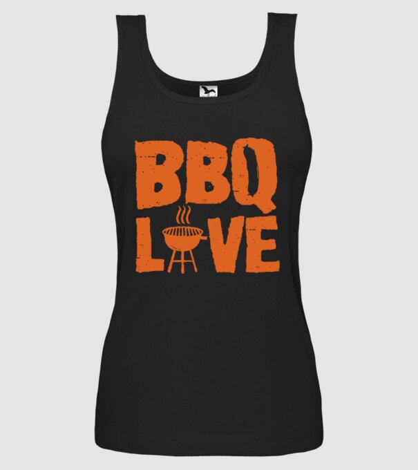 BBQ LOVE model negru pe tricou