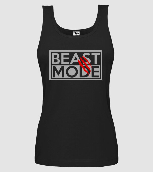 Beast mode model negru pe tricou
