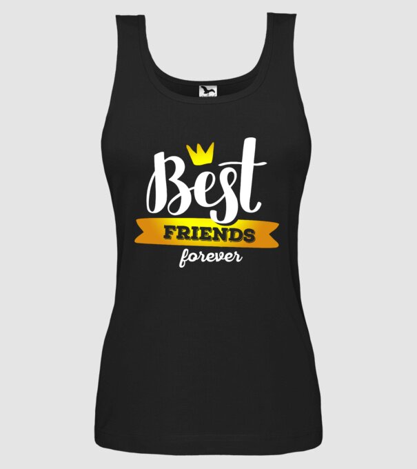 Best friends forever model negru pe tricou