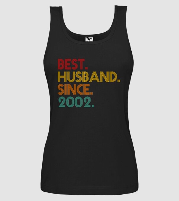 best husband since 2002 retro model negru pe tricou